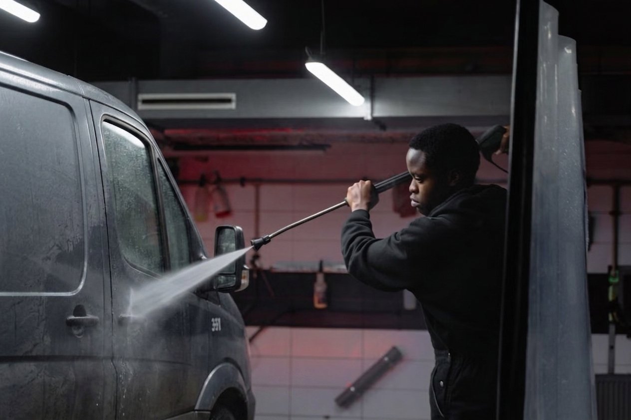 Professional mobile car detailing operation